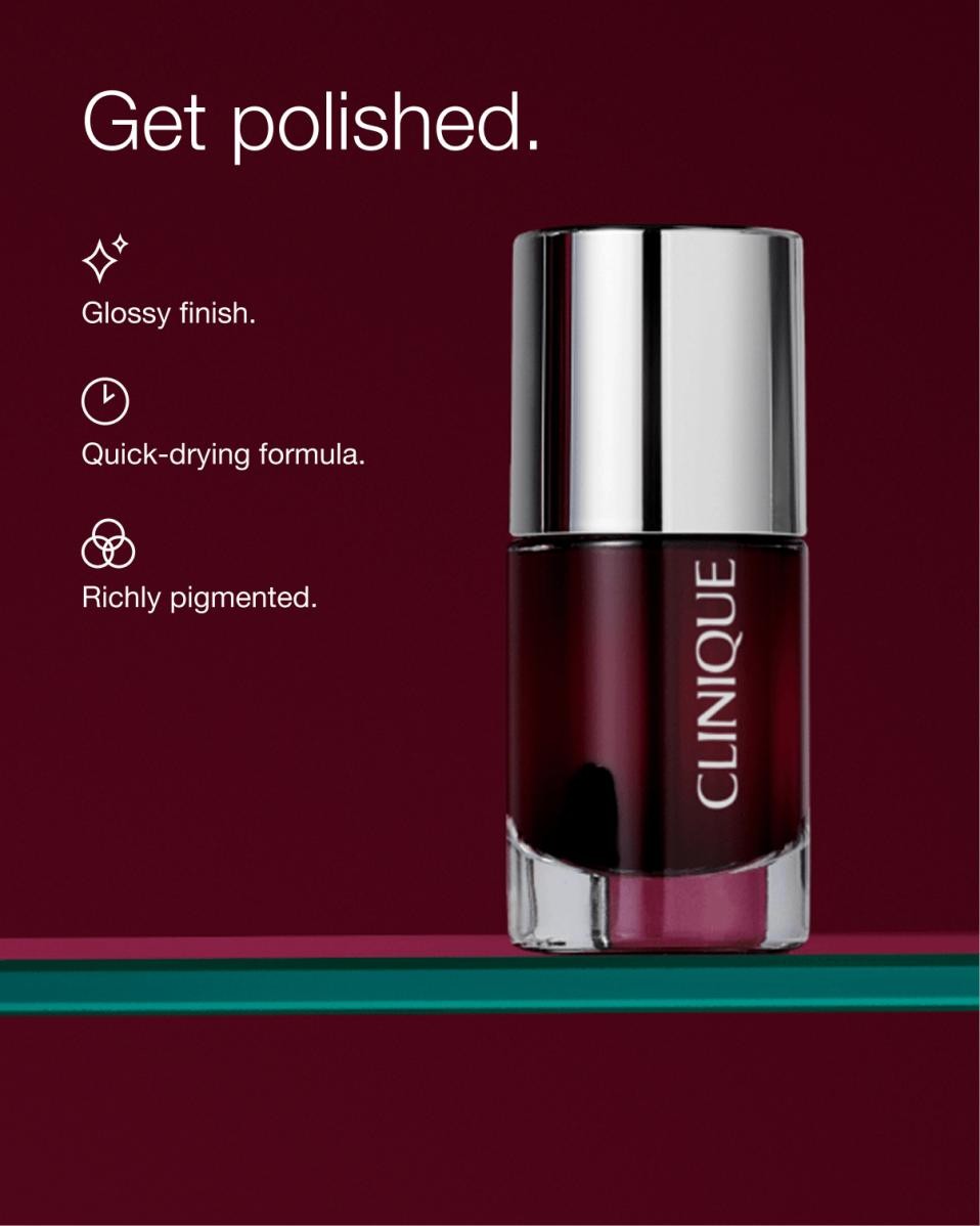 Clinique Color Rich Nail Polish in Black Honey smalto per unghie 9 ml Bordeaux Lucido