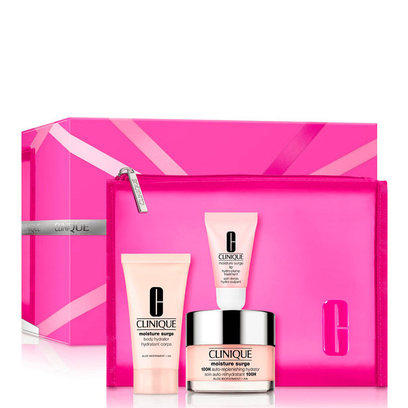 Clinique Cofanetto Moisture Surge 100H – Set Idratante Viso, Corpo e Labbra