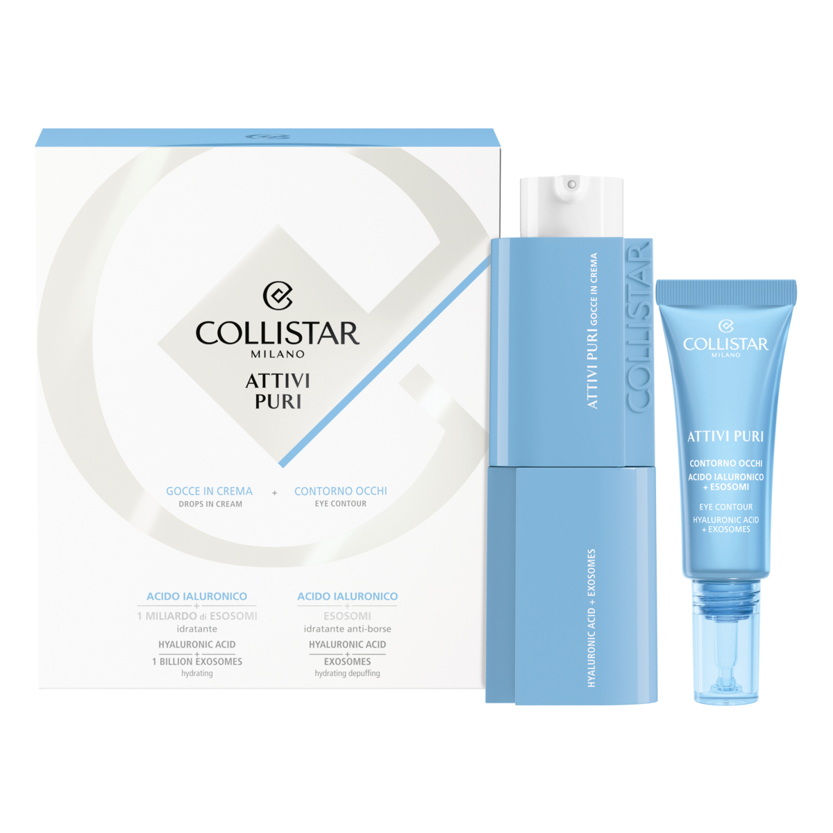 Collistar Cofanetto Attivi Puri Gocce in Crema Acido Ialuronico + Esosomi
