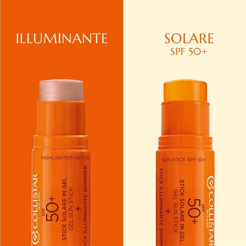 Collistar Stick Solare Gel Spf50+ +stick Illuminante Shimmer
