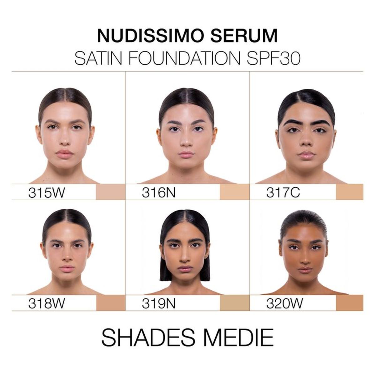 NUDISSIMO SERUM  SATIN FOUNDATION SPF30 - fondotinta satinato spf30 322N