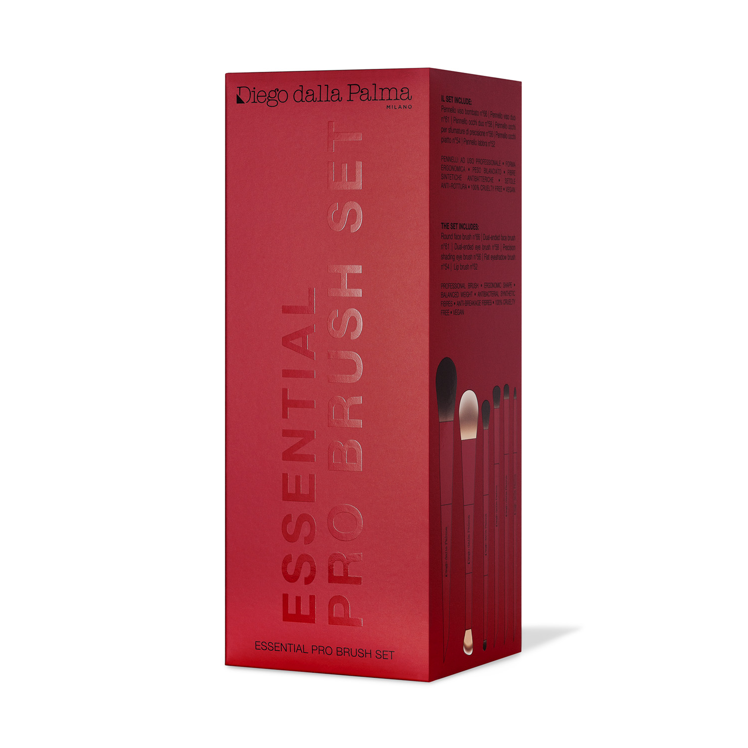 Diego Dalla Palma Essential Pro Brish Set Pennelli Professionali Viso E Occhi