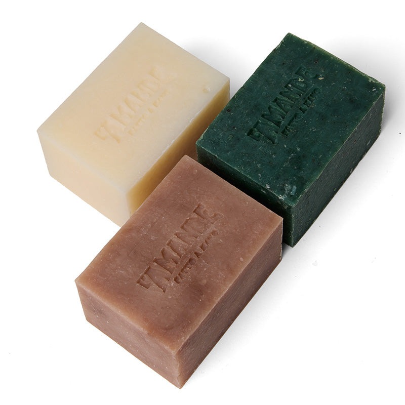 L'amande Gift Box 140 Anni - Saponi Naturali Artigianali: Mentuccia - Cocco - Vaniglia 3 X 150 Gr