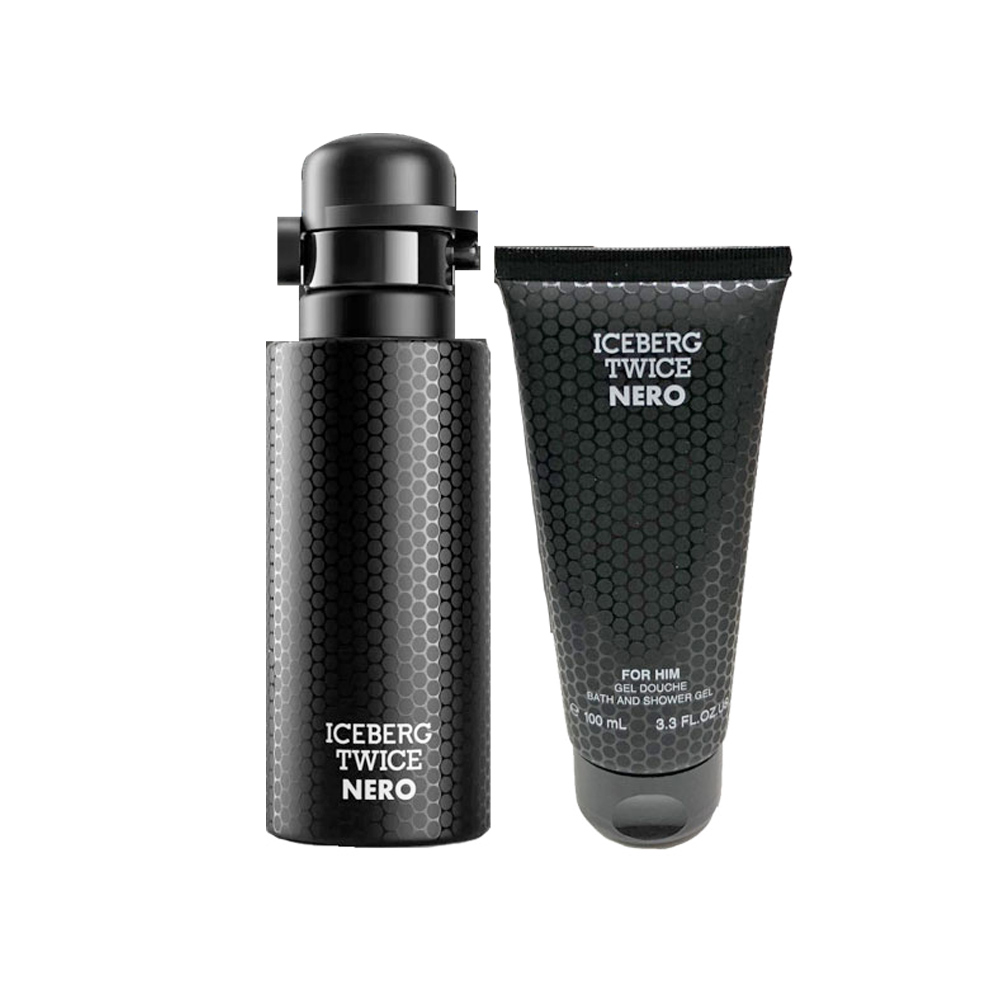 Iceberg Twice Nero Set Regalo Uomo Profumo Edt 125ml Spray E Gel Doccia 100ml