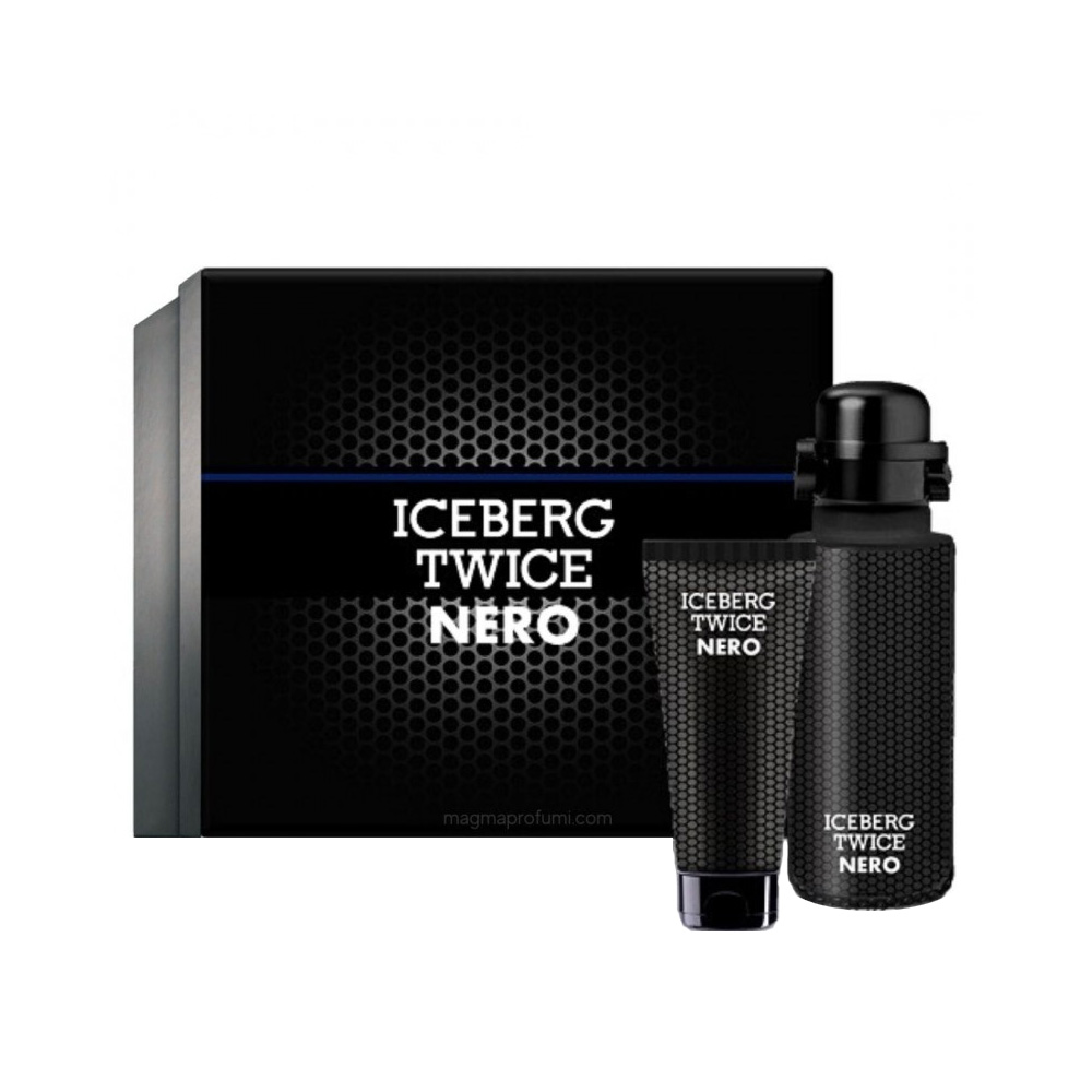 Iceberg Twice Nero Set Regalo Uomo Profumo Edt 125ml Spray E Gel Doccia 100ml