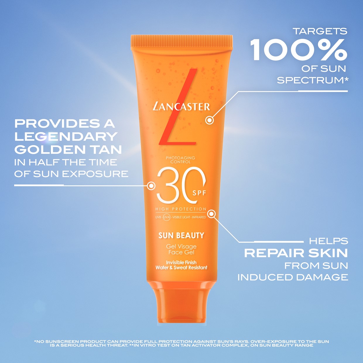Lancaster Sun Beauty Invisible Face Gel Spf30 50ml