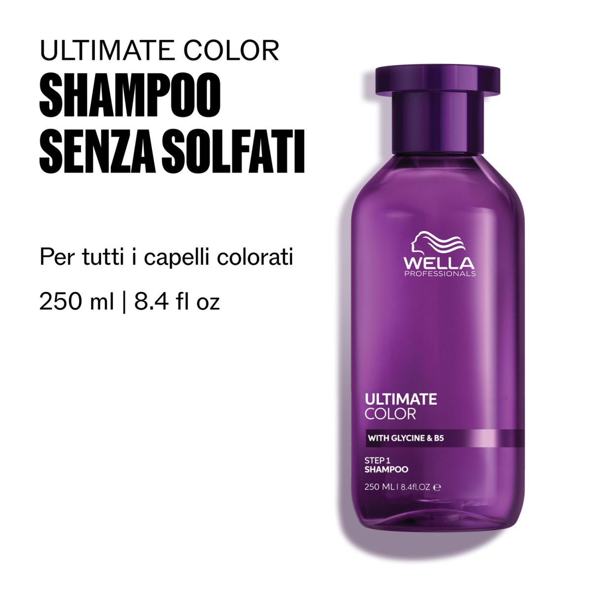 Wella Professionals Ultimate Color Shampoo Delicato Senza Solfati Per Capelli Colorati, 250 Ml