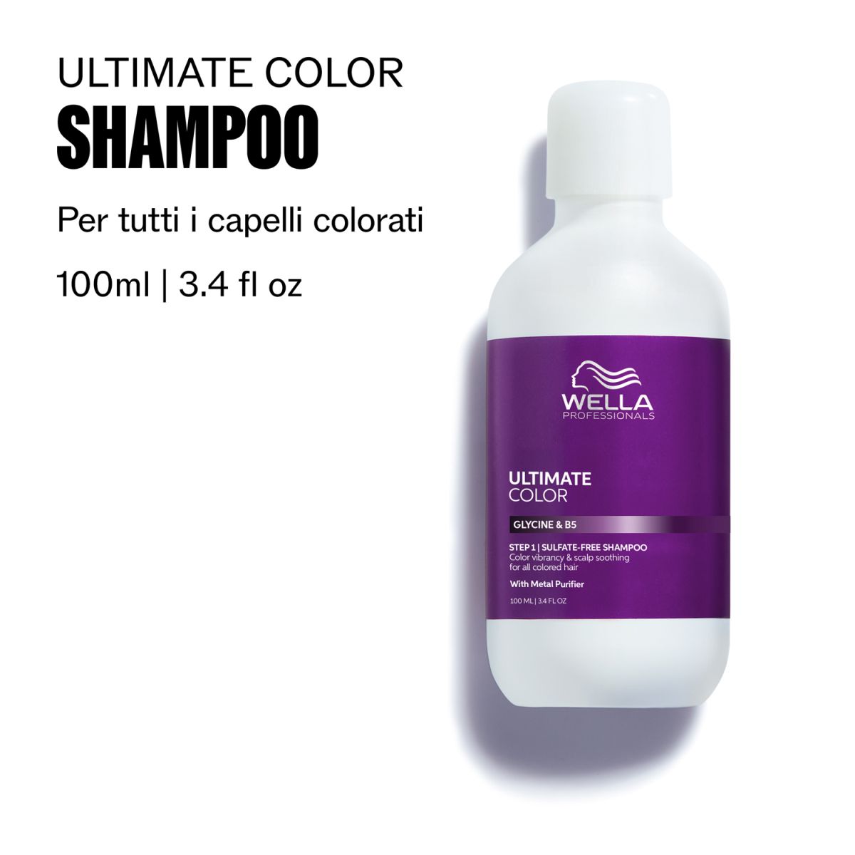 Wella Professionals Ultimate Color Shampoo Delicato Senza Solfati Per Capelli Colorati, 100 Ml