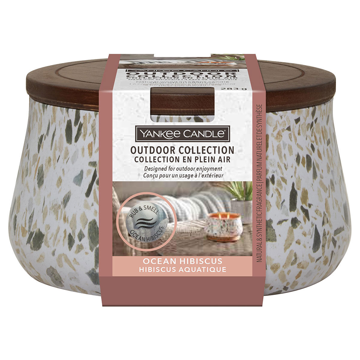 Yankee Candle Candele Da Esterno Ocean Hibiscus 283g