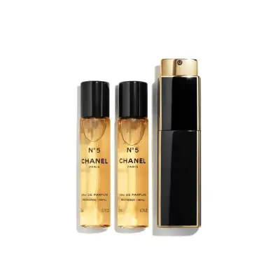 N°5 Eau De Parfum Vaporizzatore Da Borsetta Ricaricabile 3 X 20 Ml