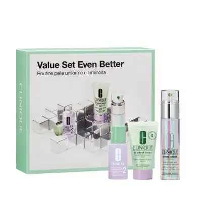 Even Better Value Set,  Per Una Pelle Luminosa E 
Dall'aspetto Più Uniforme.