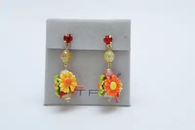 Etro Orecchini Perle E Fiore