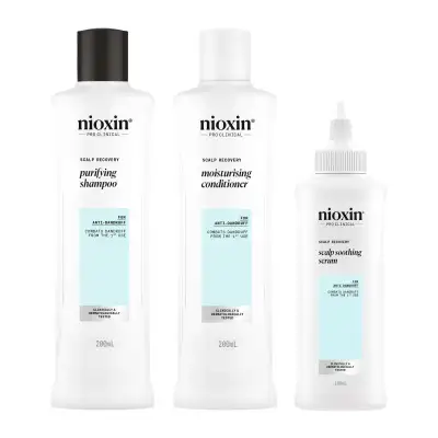 Nioxin Scalp Recovery Kit Trifasico Shampoo 200ml Conditioner 200ml Serum 100ml - Anti-dandruff Kit