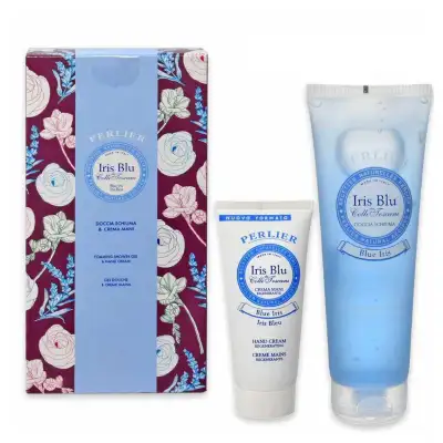 Perlier Cofanetto Iris Blu Doccia Crema E Crema Mani