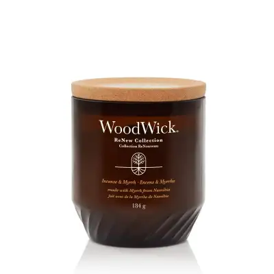 Woodwick Renew Collection Incense & Myrrh Candela Media 184g