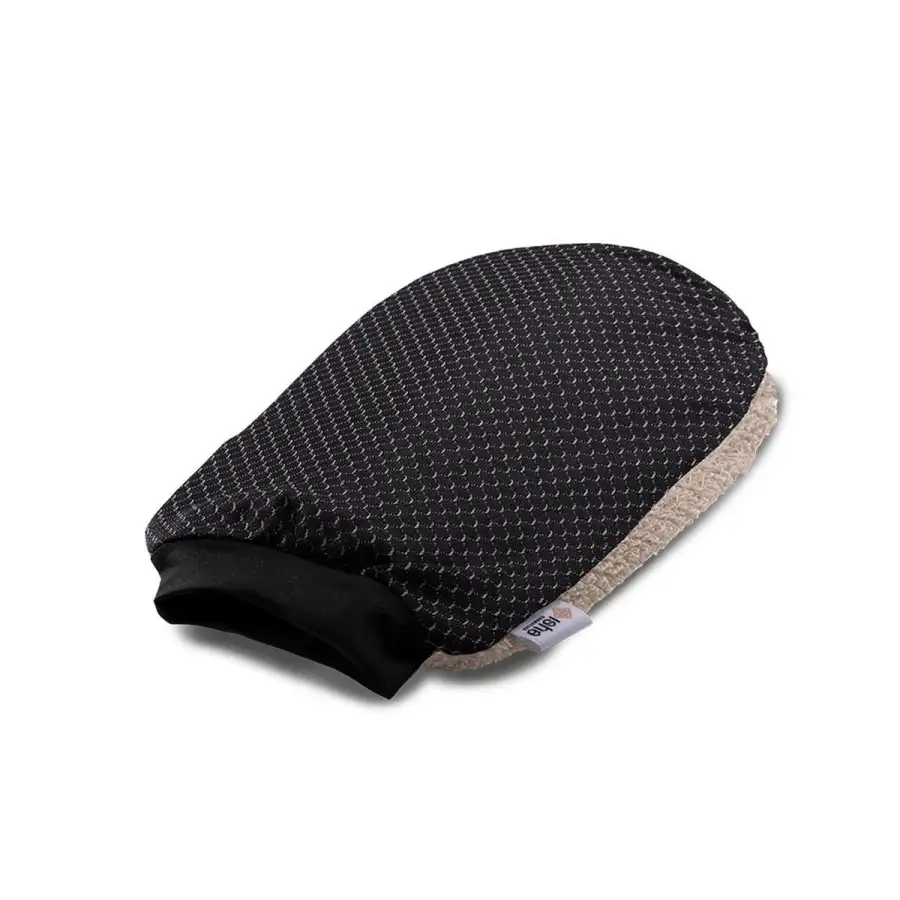 Isha Guanto In Cotone Filo D’argento Nero