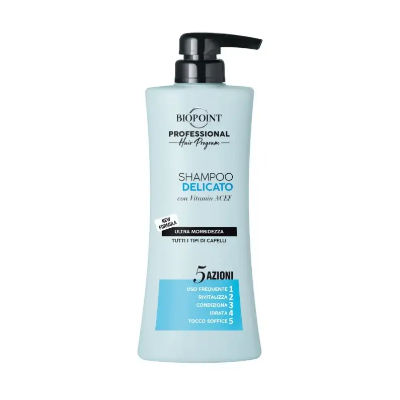 Biopoint - Shampoo Delicato Con Vitamina Acef 5 Azioni 400 Ml.