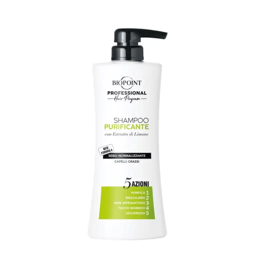 Biopoint Shampoo Purificante Con Estratto Di Limone Per Capelli Grassi 400 Ml