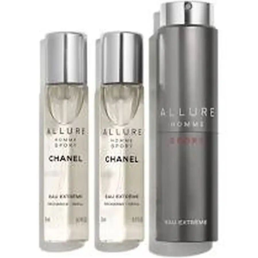 Allure Homme Sport Eau Extrême Vaporizzatore Da Viaggio Ricaricabile 3x 20 Ml