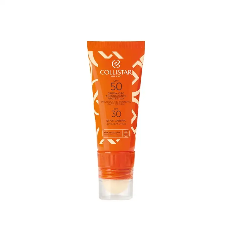 Crema Viso Abbronzante Protettiva Spf50 + Stick Labbra Spf30