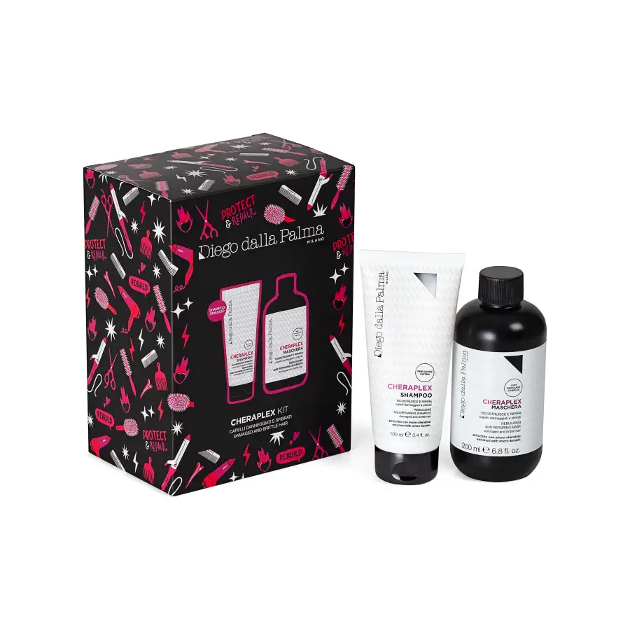 Diego Dalla Palma Cheraplex Kit - Shampoo Ricostruisce E Ripara 100 Ml + Maschera Ricostruisce E Ripara 200 Ml