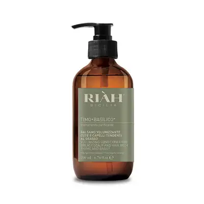 Riah Timo + Basilico Balsamo Volumizzante Cute E Capelli Tendenti Al Grasso 200ml