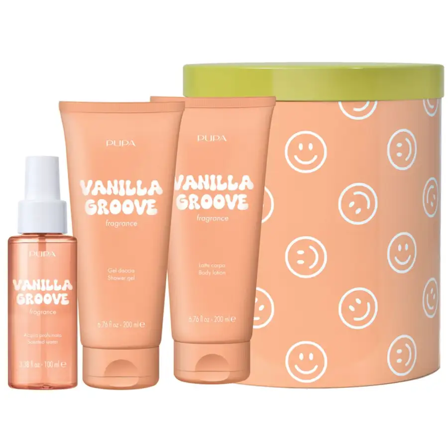 Pupa Happybox Kit 4 Latte Doccia + Latte Corpo + Acqua Profumata Vanilla Groove