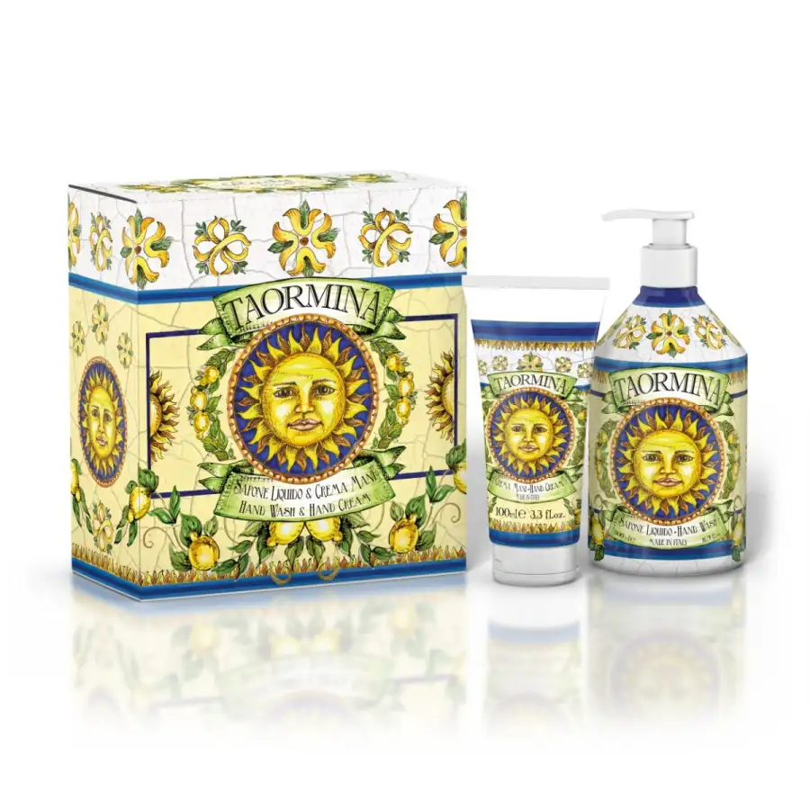 Maioliche Art Edition Set Sapone  Liquido 500ml + Crema  Mani 100ml Taormina