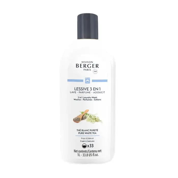 Maison Berger - Detersivo Bucato 3 In 1 Thé Blanc Pureté 1l