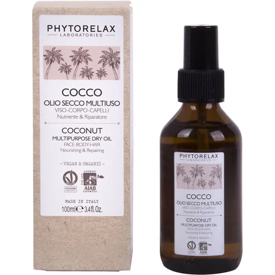 Phytorelax Cocco Olio Secco Multiuso Viso-corpo-capelli Nutriente E Riparatore 1