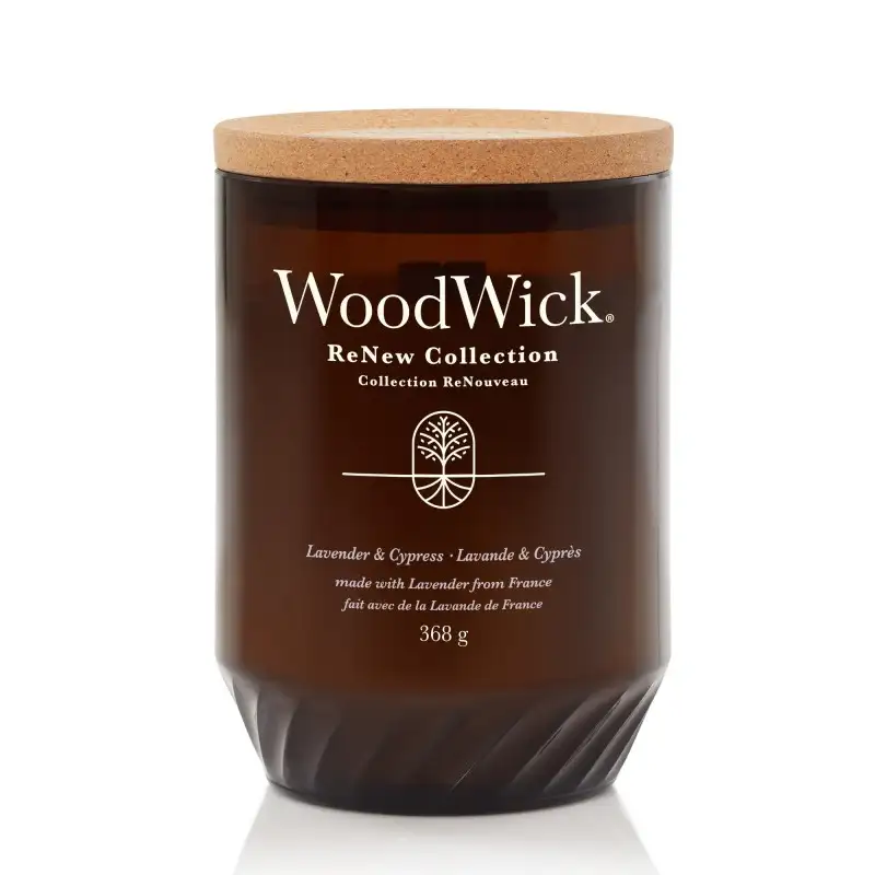 Woodwick Renew Collection Lavander & Cypress Candela Grande 368 G