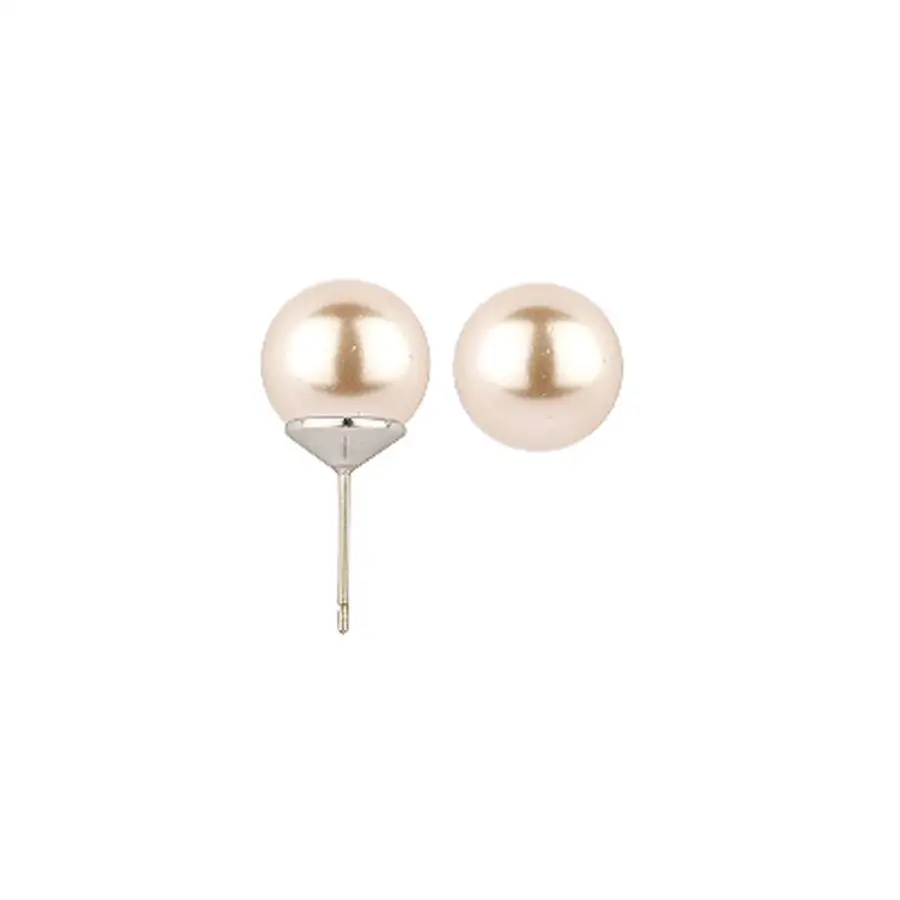 Orecchini In Perla Di Vetro Da 8 Mm Nel Colore Perla