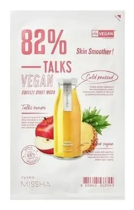 Missha - Talks Vegan Squeeze Mela - Ananas Sheet Mask (skin Smoother) 27gr.
