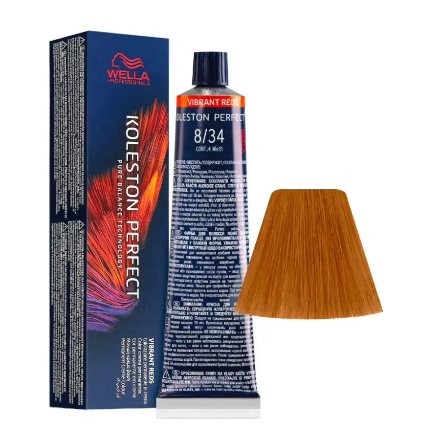 8/34 Biondo Chiaro Oro Ramato Wella Koleston Perfect Vibrant Reds 60ml