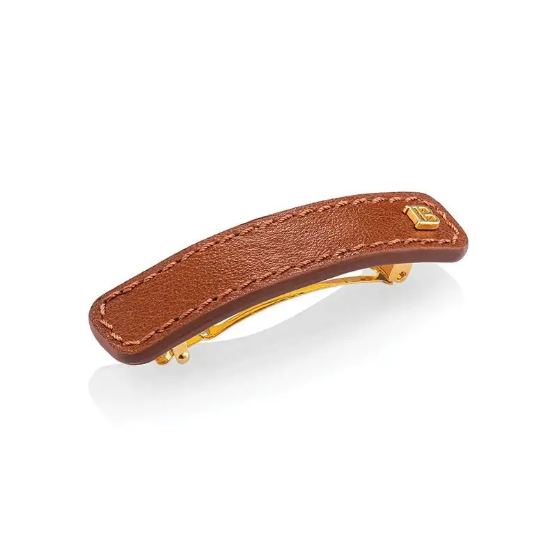 Balmain Hair Couture Genuine Leather Medium Barrette Riviera Collection
