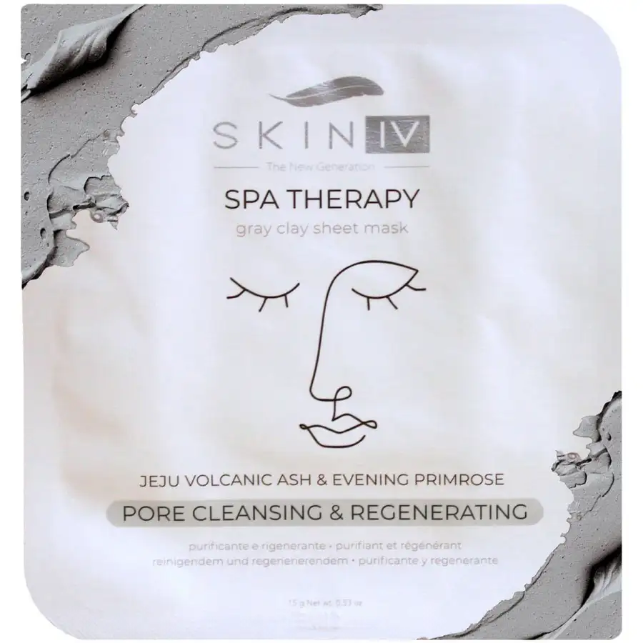 Maschera Viso In Tessuto All'argilla Grigia, Purificante E Rigenerante, 15 Gr