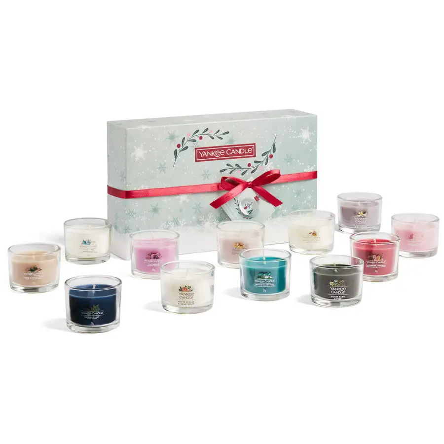 Yankee Candle - Snow Globe Wonderland - Confezione Regalo Con 12 Candele Votive In Vetro