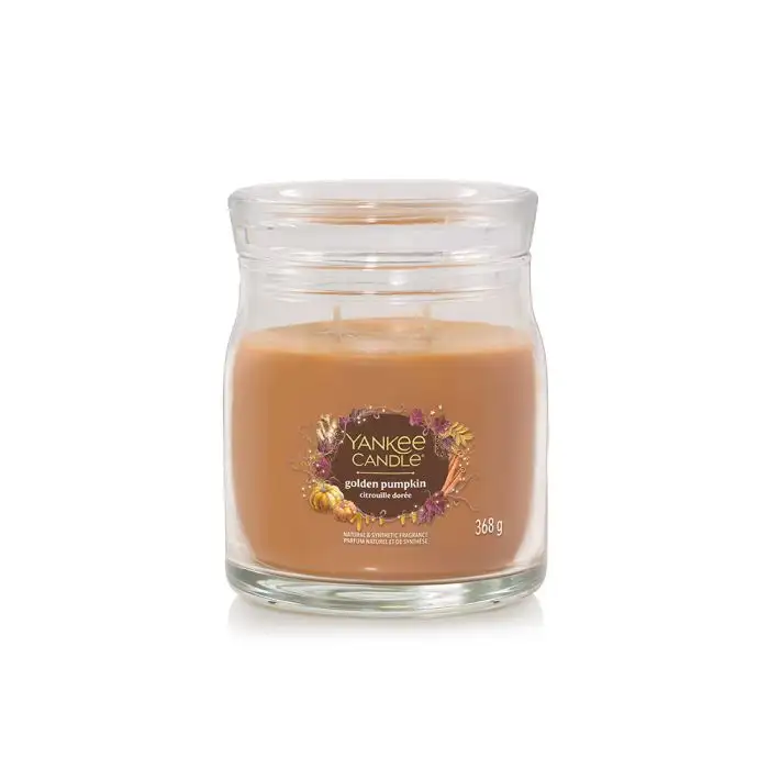 Yankee Candle Candela In Giara Media Golden Pumpkin 368 Gr